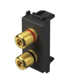 KOMUNIKACIJSKA VTIČNICA MODUL AVDIO ZVOČNIŠKA ČRNA, 1M, BOK