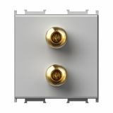 KOMUNIKACIJSKA VTIČNICA MODUL AVDIO ZVOČNIŠKA SREBRNA, 2M, BOK