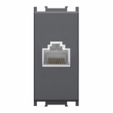 KOMUNIKACIJSKA VTIČNICA MODUL CAT5E KS RJ45 8/8 ČRNA, 1M, BOK