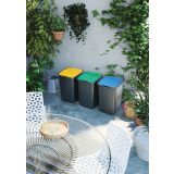 KONTEJNER - ZABOJNIK CURVER ZA SMETI 47L ČRN SET 3/1 S POKROVI V TREH BARVAH