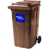KONTEJNER - ZABOJNIK EKO LUX SMETNJAK 240 L PVC RJAV / RJAV ZABOJNIK+KOLO+OS