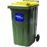 KONTEJNER - ZABOJNIK EKO LUX SMETNJAK 240 L PVC ZELEN/ RUMEN ZABOJNIK+KOLO+OS
