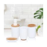 KOPALNIŠKA GALANTERIJA ALPINA 6V1 KOMPLET ZA WC BELA/LES