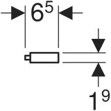 KOPALNIŠKA GALANTERIJA GEBERIT DRŽALO ZA BRISAČE 42CM LAVA - TEMNO SIVA MAT