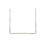 KOPALNIŠKI DODATKI TENDANCE DRŽALO KOTNO ZAVESE ZA KAD 90-90-90CM, KROM