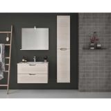 KLASIČNO OGLEDALO AQUAESTIL JANA 60 S POLIČKO, LUČKO IN STIKALOM 60X10X65 BELA