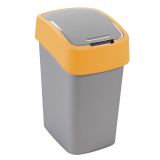KOŠ ZA SMETI CURVER FLIP, RUMENA/SREBRNA 9 L