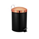 KOŠ PEDALKA BERLINGER HAUS 5 L INOX BLACK ROSE