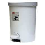 KOŠ S PEDALOM - OKROGLI, SIV, 15L