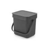 KOŠ ZA BIOLOŠKE ODPADKE BRABANTIA SORT & GO 3 L SIV