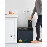 KOŠ ZA LOČEVANJE ODPADKOV SONGMICS 3V1 S PEDALKO