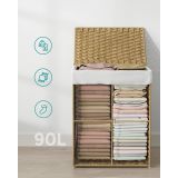 KOŠ ZA PERILO SONGMICS RATAN 90L NARAVNA