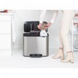 KOŠ ZA SMETI BRABANTIA ZA LOČEVANJE BO PEDAL BIN 3X11 L, MATT STEEL