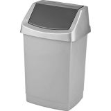 KOŠ ZA SMETI CURVER KLIK, SREBRNA/ANTRACIT 15 L