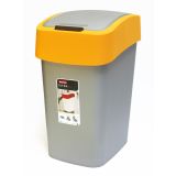KOŠ ZA SMETI - FLIPBIN, RUMENO/SREBRN,50L