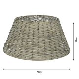 KOŠARA ALI PODLAGA DECORIS OBROČ, SIVE BARVE FI 70 CM, V 28 CM