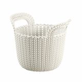 KOŠARA CURVER KOŠARICA KNIT Z ROČAJEM 23X19X19CM BELA