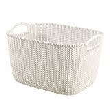 KOŠARA ZA SHRANJEVANJE CURVER KOŠARICA KNIT Z ROČAJEM 40X30X23CM BELA