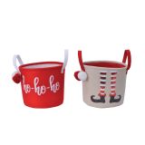 OKRASNA KOŠARA 25X21 CM XMAS Z ROČAJI, 2 MOTIVA