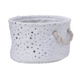 OKRASNA KOŠARA 22X11CM Z ZVEZDICAMI, BREZ ROČAJEV