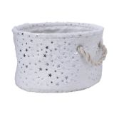 OKRASNA KOŠARA 27X16CM Z ZVEZDICAMI, Z ROČAJI