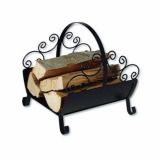 KOŠARA ZA DRVA LIENBACHER ČRNA PLOČEVINA EN ROČAJ