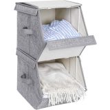 KOŠARA ZA SHRANJEVANJE SONGMICS RLB12GY S POKROVOM SIVA TROJNA