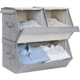 KOŠARA ZA SHRANJEVANJE SONGMICS RLB12GY S POKROVOM SIVA TROJNA