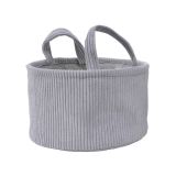 OKRASNA KOŠARA 24X14CM ŽAMETNA, REBRASTA