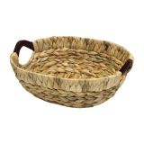 KOŠARICA DOMY 30X27X10 CM OVALNA Z LESENIMI ROČAJI
