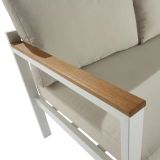 KOTNA GARNITURA ORIS II 5P ALU/EUC+KAVNA MIZICA D.GR/BEŽ BLAZINA