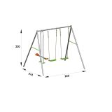 GUGALNICA AMCA KOVINSKA 2.2 M - 2 SEDEŽA 1 JAHAČ
