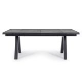 KOVINSKA MIZA BIZZOTTO HOMEMOTION KRION, RAZ. 205-265X103CM ALUMINIJ