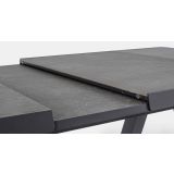 KOVINSKA MIZA BIZZOTTO HOMEMOTION KRION, RAZ. 205-265X103CM ALUMINIJ