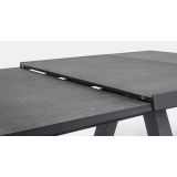 KOVINSKA MIZA BIZZOTTO HOMEMOTION KRION, RAZ. 205-265X103CM ALUMINIJ