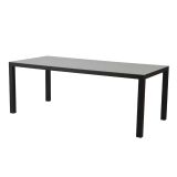 KOVINSKA MIZA MQ MONI, 200X100 CM ALUMINIJ,STEKLO