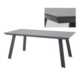 KOVINSKA MIZA MQ SUSAN, TEMNO SIVA 200X100X75 CM