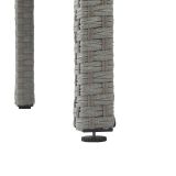 KOVINSKA MIZA NATERIAL DRIOS UMETNI RATAN ALU STEKLO, 172X90 TEMNO SIVA