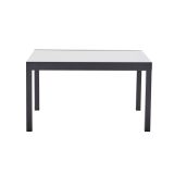 KOVINSKA MIZA NATERIAL LYRA II 4/10P ALU STEKLO 135/270X90 TEMNO SIVA