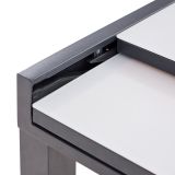 KOVINSKA MIZA NATERIAL LYRA II 4/10P ALU STEKLO 135/270X90 TEMNO SIVA