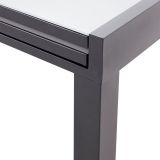 KOVINSKA MIZA NATERIAL LYRA II 4/10P ALU STEKLO 135/270X90 TEMNO SIVA