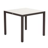 KOVINSKA MIZA NATERIAL LYRA T. BEŽ 90X90 ALU STEKLO