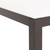 KOVINSKA MIZA NATERIAL LYRA T. BEŽ 90X90 ALU STEKLO