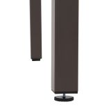 KOVINSKA MIZA NATERIAL LYRA T. BEŽ 90X90 ALU STEKLO