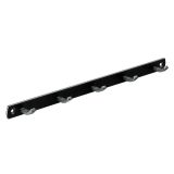 KOVINSKA OBEŠALNA KLJUKA HETTICH DIY 3 KLJUKE 340X20X30MM KOVINSKA, ČRNA