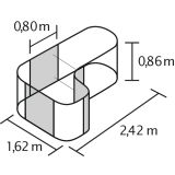 KOVINSKA VISOKA GREDA VITAVIA RAZŠIRITEV CURVE 858 NARA 0.86M