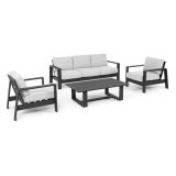 KOVINSKA VRTNA GARNITURA BIZZOTTO HOMEMOTION BALTIC, ANTRACIT SET 4