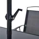 KOVINSKA VRTNA GARNITURA DOMA 150X80 JEKLO TEMNO SIV