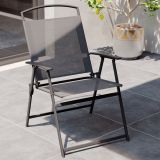 KOVINSKA VRTNA GARNITURA DOMA 150X80 JEKLO TEMNO SIV