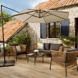 KOVINSKA VRTNA GARNITURA FUJI JEKLO TEMNO SIVA